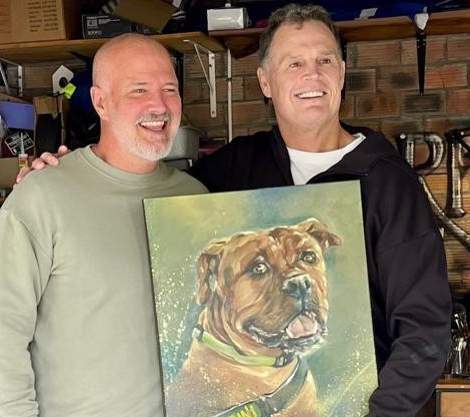 ‘Hey, I’m Rassie’: Artist stunned as Springbok coach arrives at studio for dog portrait