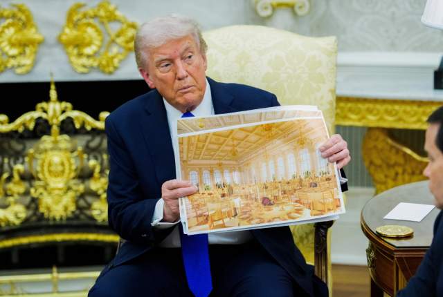 Trump takes the floor: His $400m vanity project combines a glitzy ballroom with a military command centre