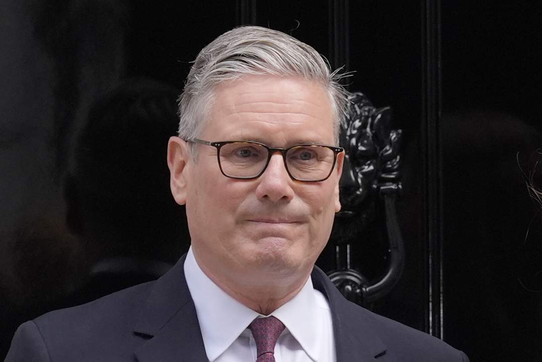 UK Prime Minister Sir Keir Starmer announces his resignation outside 10 Downing Street, London.