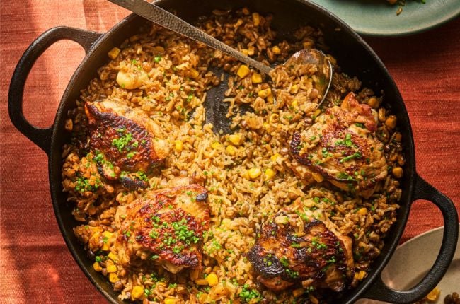 Baked honey & soy chicken rice
